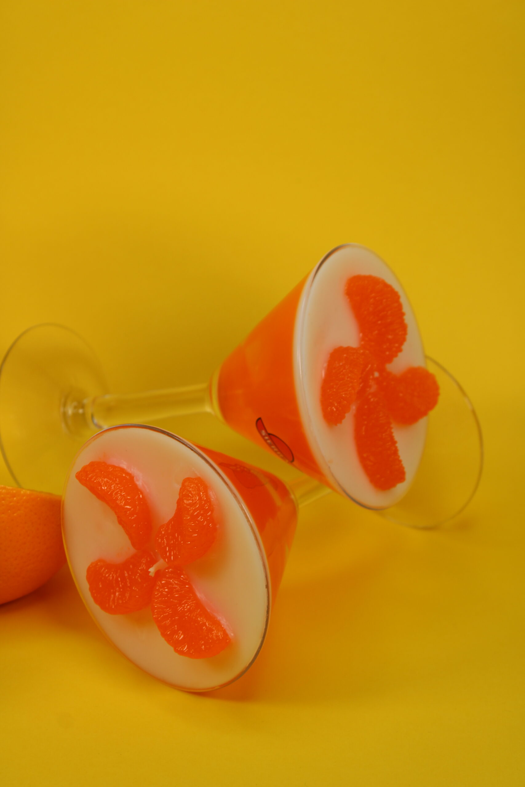 handgemachte cocktailkerze mit gelwachs mandarinen – citrus & mandarine duft | 290 g handgemachte cocktailkerze mit gelwachs mandarinen – citrus & mandarine duft | 290 g